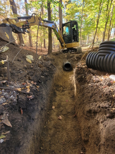 Preparing the trench